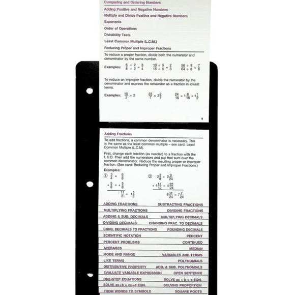Pre-Algebra Flipper Number Line, Integers, Rational Number Scientific Nota etc. - Picture 2 of 2